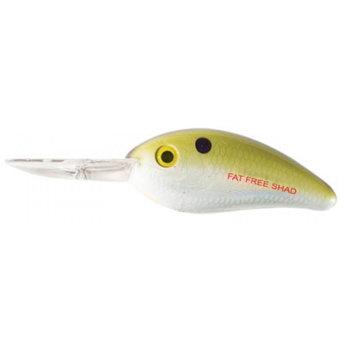 Bomber Lures Fat Free Shad Pearl White BD4FDPW Fishing 4-6 ft 