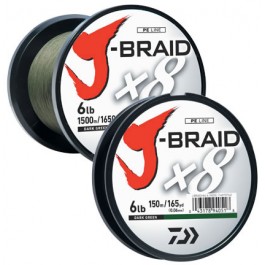 Daiwa J-BRAID x8 Braided Fishing Line (CHARTREUSE) 10lb, 1650yd