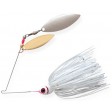 BOOYAH Double Willow Blade Spinnerbait - Satin Silver Glimmer
