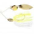Nichols Lures Catalyst Tandem Spinnerbait - White And Chartreuse
